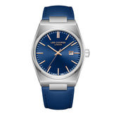 Lee Cooper Men's  Analog Watch Dark Blue Dial With Blue Leather Band,LC08261.369